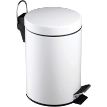 Premier Housewares 3 L Pedal Bin, 26 x 17 x 23 cm - White