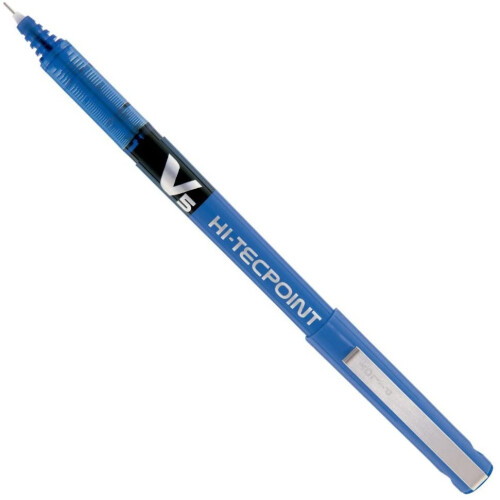 Pilot Pilot V5 Hi-Tecpoint Liquid Ink Rollerball Pen, 0.5 mm Tip - Blue (Single Pen)