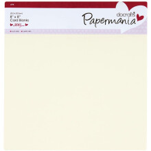 Papermania 8 x 8-inch 300 GSM Square Cards and Envelopes, Pack of 6, Cream