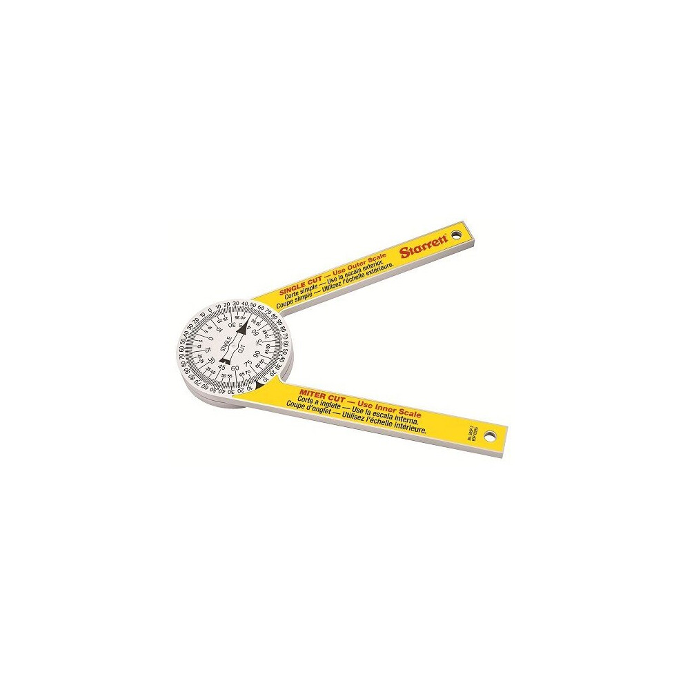 Starrett 505P 7-inch Plastic Pro-Site Protractor