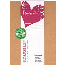 Papermania 7 x 5-inch Kraftstax Premium Kraft Paper Inserts Eco Cardstock, Pack of 20, Brown