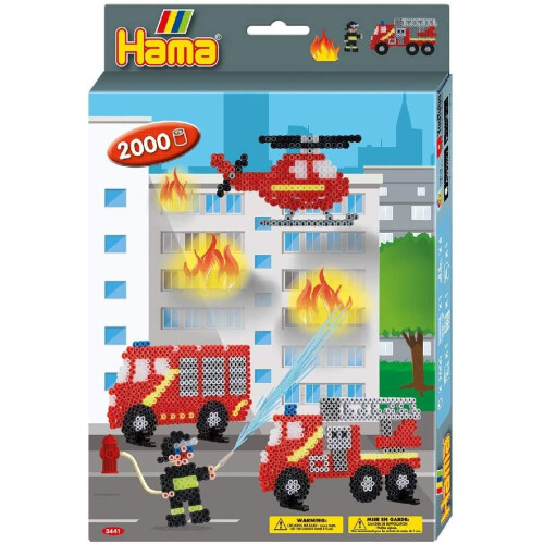 Hama Hama 10.3441 Firefighters Hanging Box, Multicolour, One Size