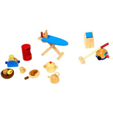 GoKi 51939 Wooden Kitchen Accessories for Dolls Houses
