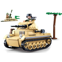 GIOCO DI COSTRUZIONE MATTONCINI INCASTRABILI SLUBAN WWII SECONDA GUERRA MONDIALE CARRO ARMATO TEDESCO MODELLO PICCOLO ARMA MILITARE M38-B0691 SOLDATI