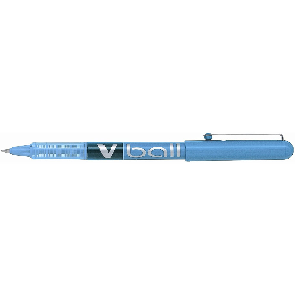 Pilot Vball 5 Liquid Ink Rollerball 0.5 Mm Tip (Box Of 12) - Light Blue