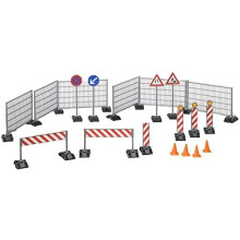 BRUDER Juego de accesorios para obras - Señales de tráfico, montantes - 18 cm