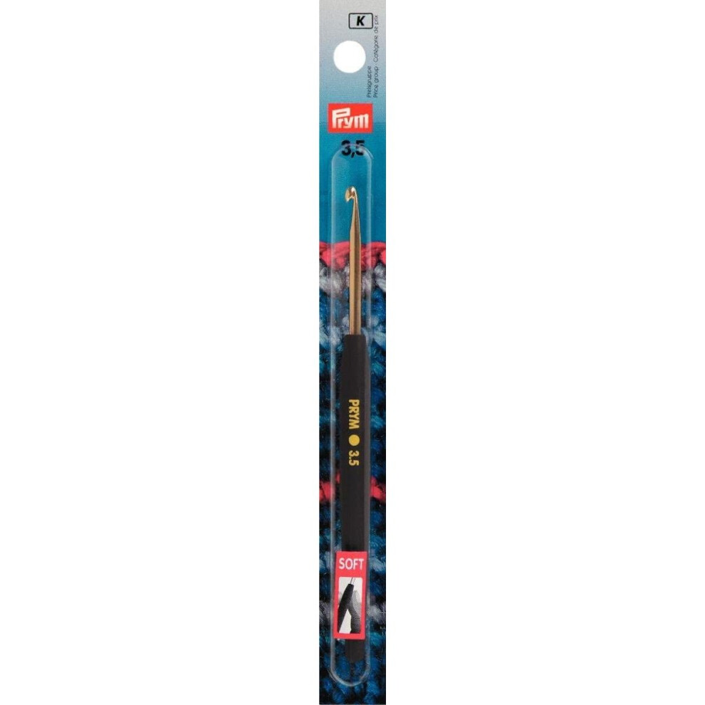 Prym 14 Cm X 3.50 Mm Crochet Hooks For Soft Wool, Aluminium Silver
