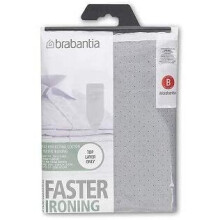 Brabantia Ironing Board Cover (Top layer only)- 124 x 38 cm, Standard, Metallised Silver