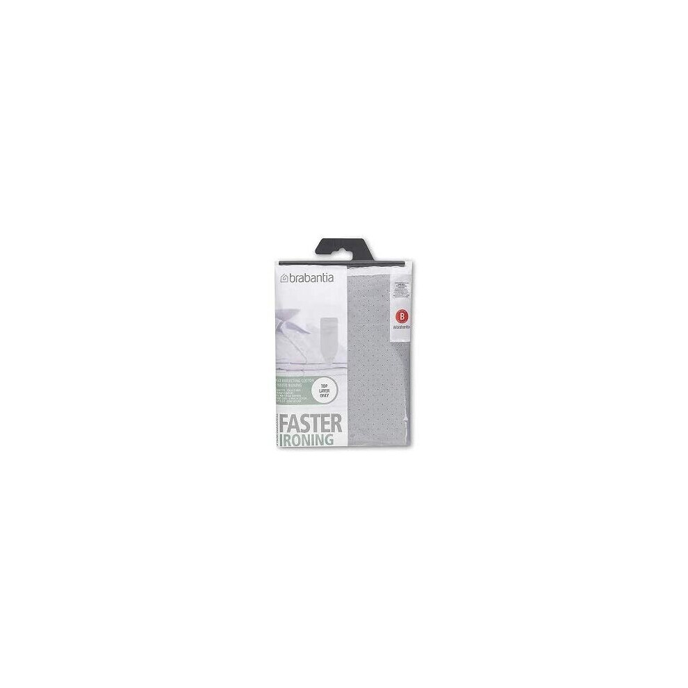 Brabantia Ironing Board Cover (Top Layer Only)- 124 X 38 Cm, Standard, Metallised Silver