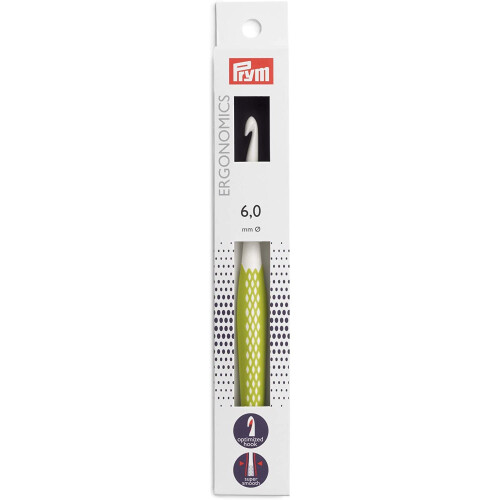 Prym Prym Ergonomic Design Crochet Hook Easy Grip Handle Size 6mm 2