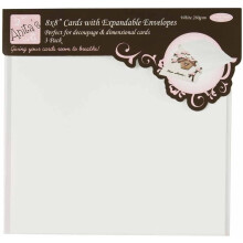 Anitas 8 x 8-inch 280 GSM Cards and Expandable Envelopes, Pack of 3, Multi-Colour