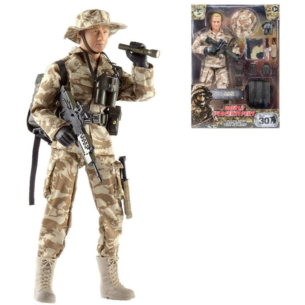 Peterkin 74712 World Peacekeepers S.A.S. Action Figure & Accessories Figure, Camouflage