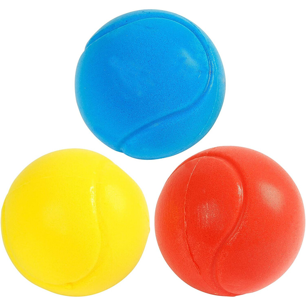 HTI Fun Sport Small Soft 70mm Tennis Balls | Perfect Foam Sponge Ball For Kids' Games