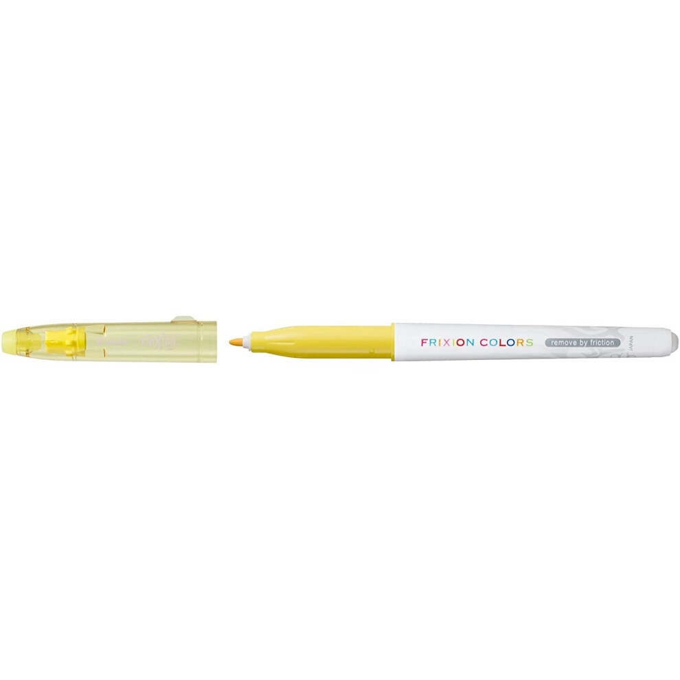 Pilot Frixion Colors Erasable Fibre Tip Colouring Pen - Yellow, Pack of 12