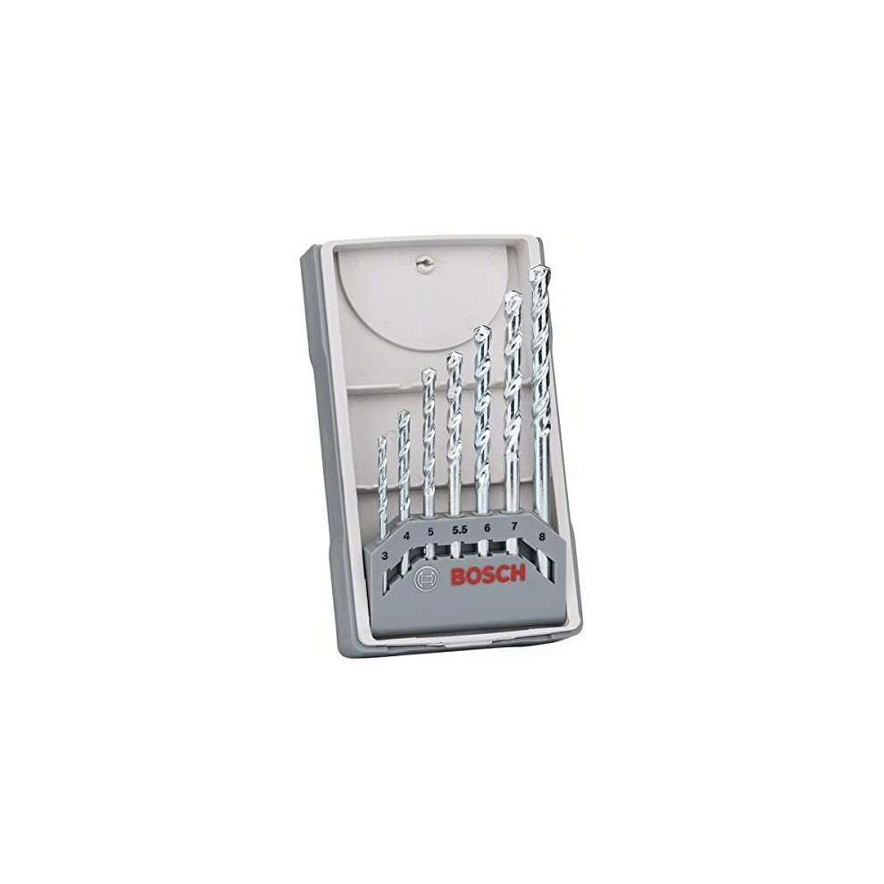 Bosch Professional 2607017035 7-Piece CYL-1 Masonry Drill bit Set, Silver