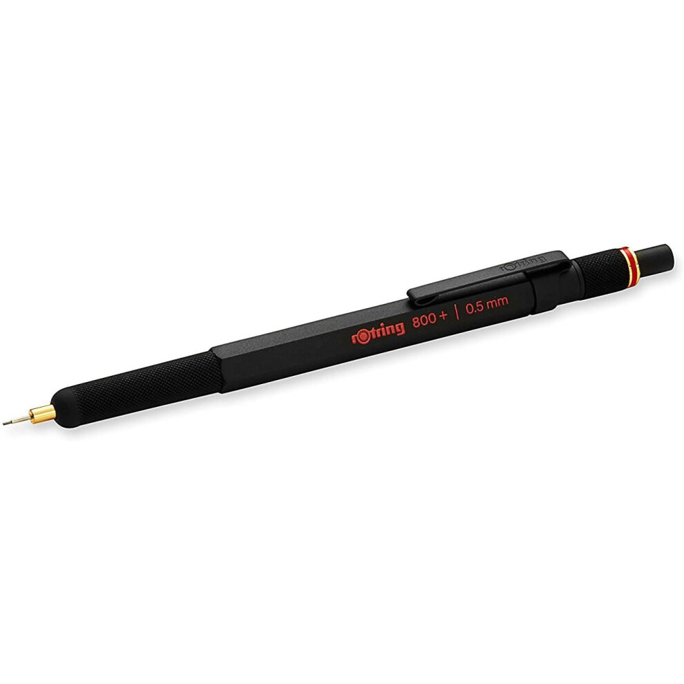 Rotring 800+ Mechanical Pencil and Touchscreen Stylus, 0.5 mm - Black Barrel