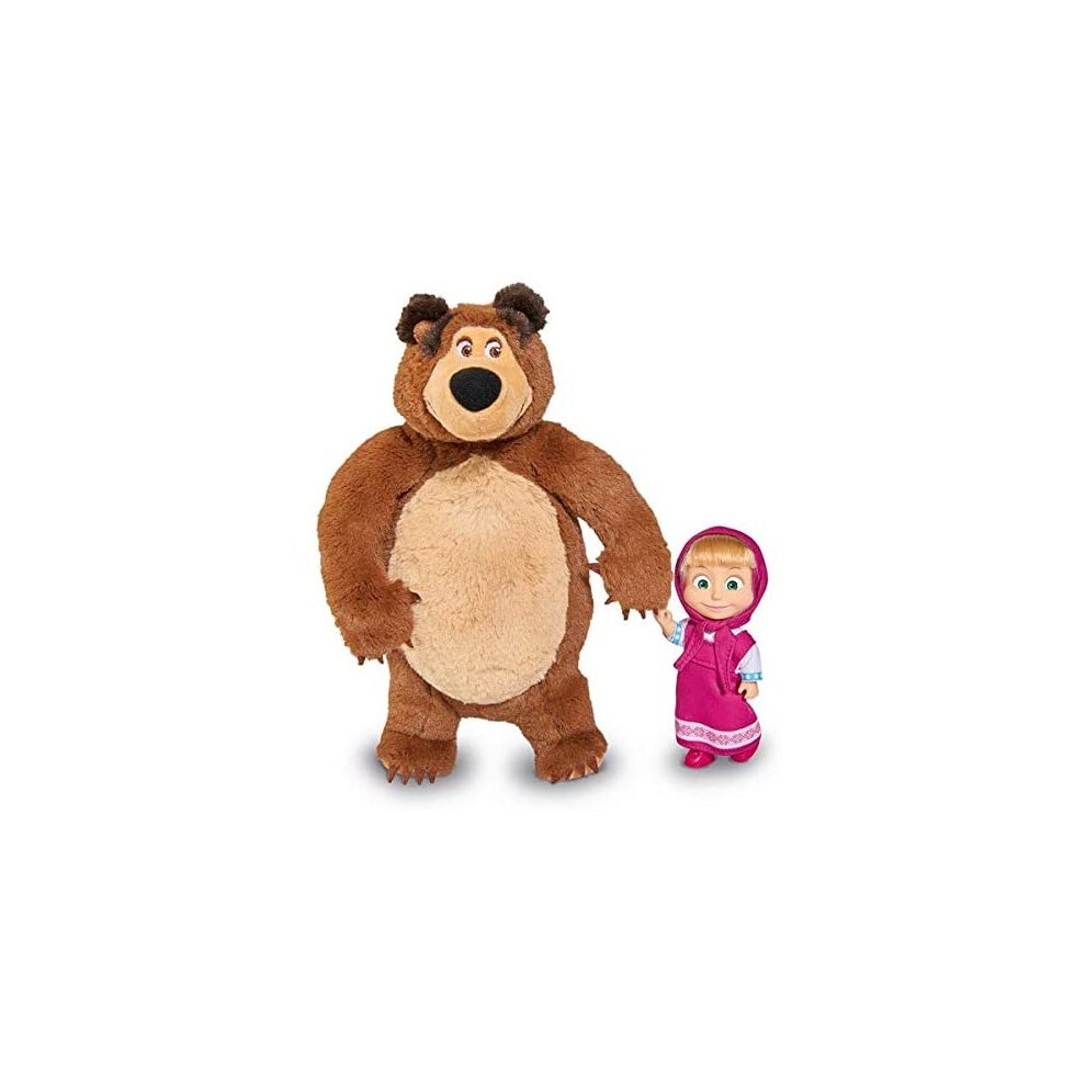 Masha and the Bear Masha Doll 12cm and Bear 25cm, Nylon/A