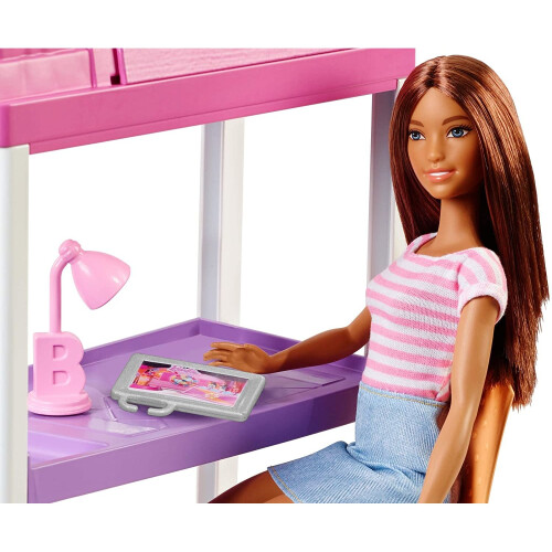 Barbie Barbie Κούκλα & Σετ Επίπλων, Κρεβάτι Loft με Μεταμορφωμένα Κρεβάτια 1