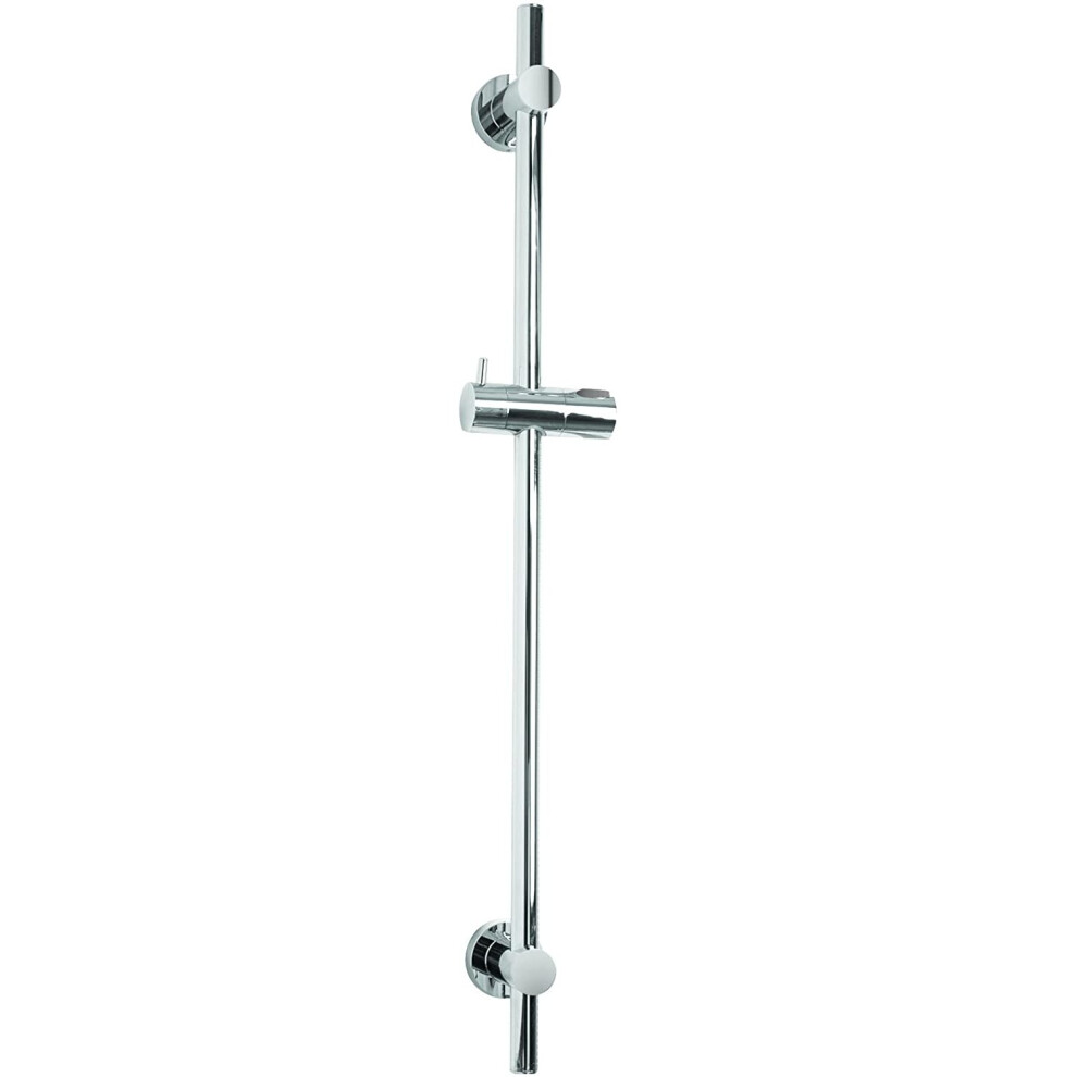 Croydex Flexi-Fix 800mm Shower Riser Rail with Adjustable Fixing Brackets, Chrome