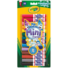 Crayola Pip-Squeaks Mini Washable Felt Tip Colouring Pens, Pack of 14 – Bright, Easy-Grip Pens for Little Fingers