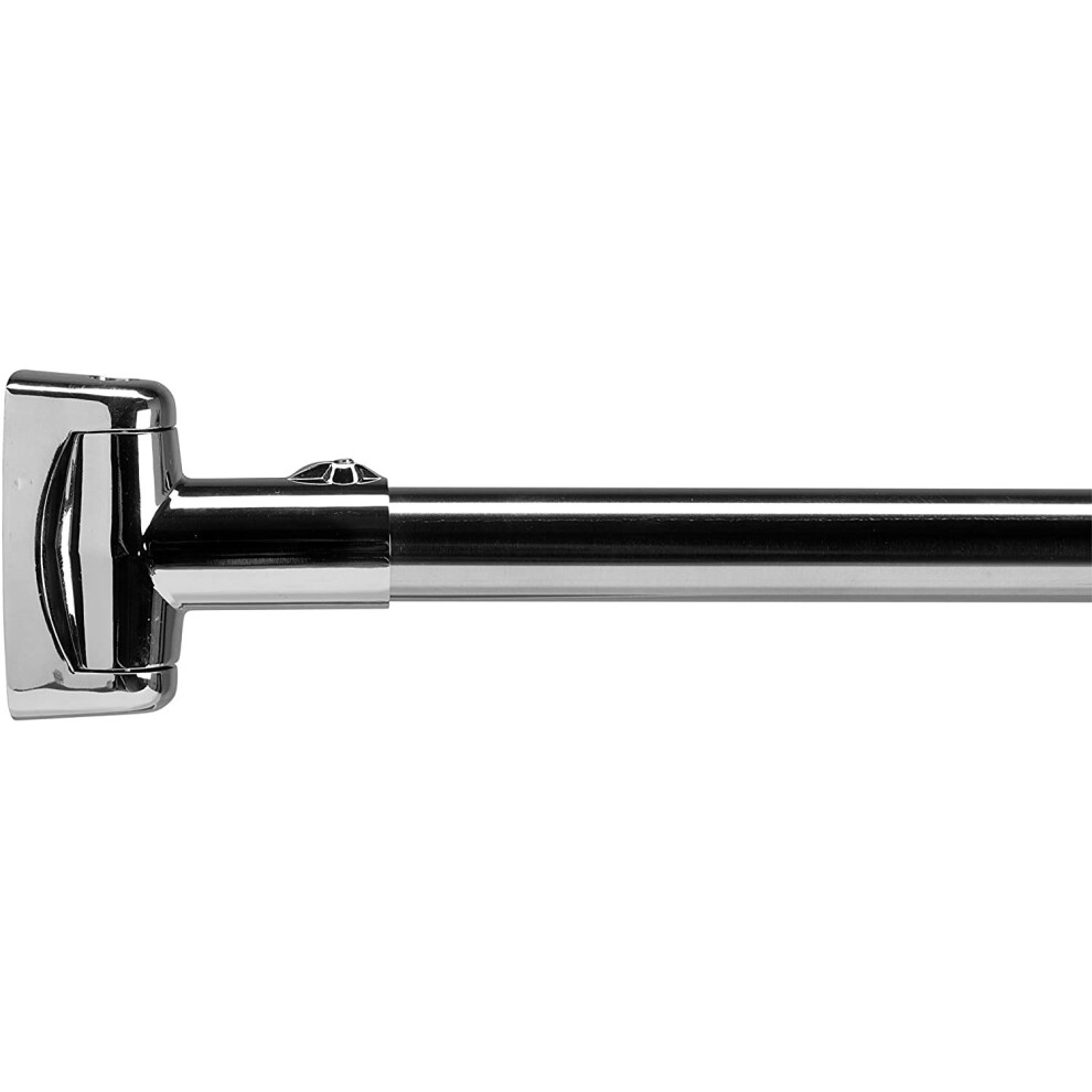 Croydex Stainless Steel Premium Extendable Telescopic Curved Rod, 1080 - 1850Mm