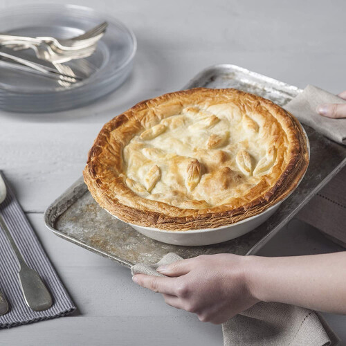 WM Bartleet & Sons 1750 T396 Round Pie Dish, White 1