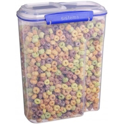 Sistema Sistema Cereal Storage Container with Clip, Blue, 4.2 Litre 2