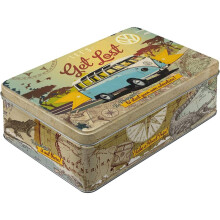 Nostalgic-Art Tin Box Flat, Metal, Multicoloured, 3 x 16 x 7 cm / 9 x 6,3 x 2,8 Inch