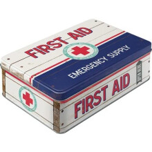 Nostalgic-Art Tin Box Flat, Metal, Multicoloured, 13 x 16 x 7 cm / 9 x 6,3 x 2,8 Inch