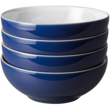 Denby Elements Dark Blue 4 Piece Cereal Bowl Set