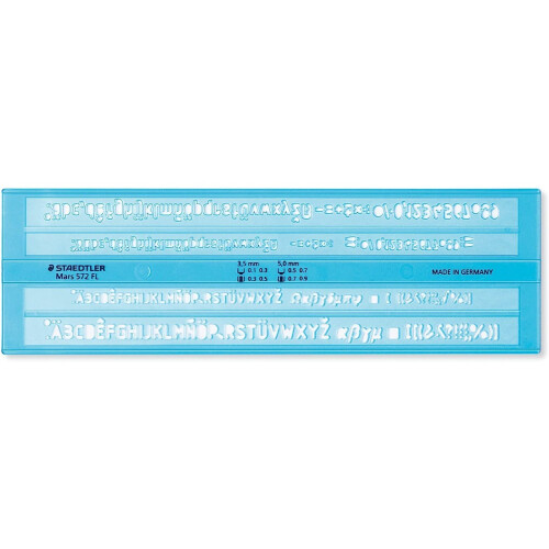 Staedtler STAEDTLER 572 FL Mars Lettering Guide - Transparent Blue