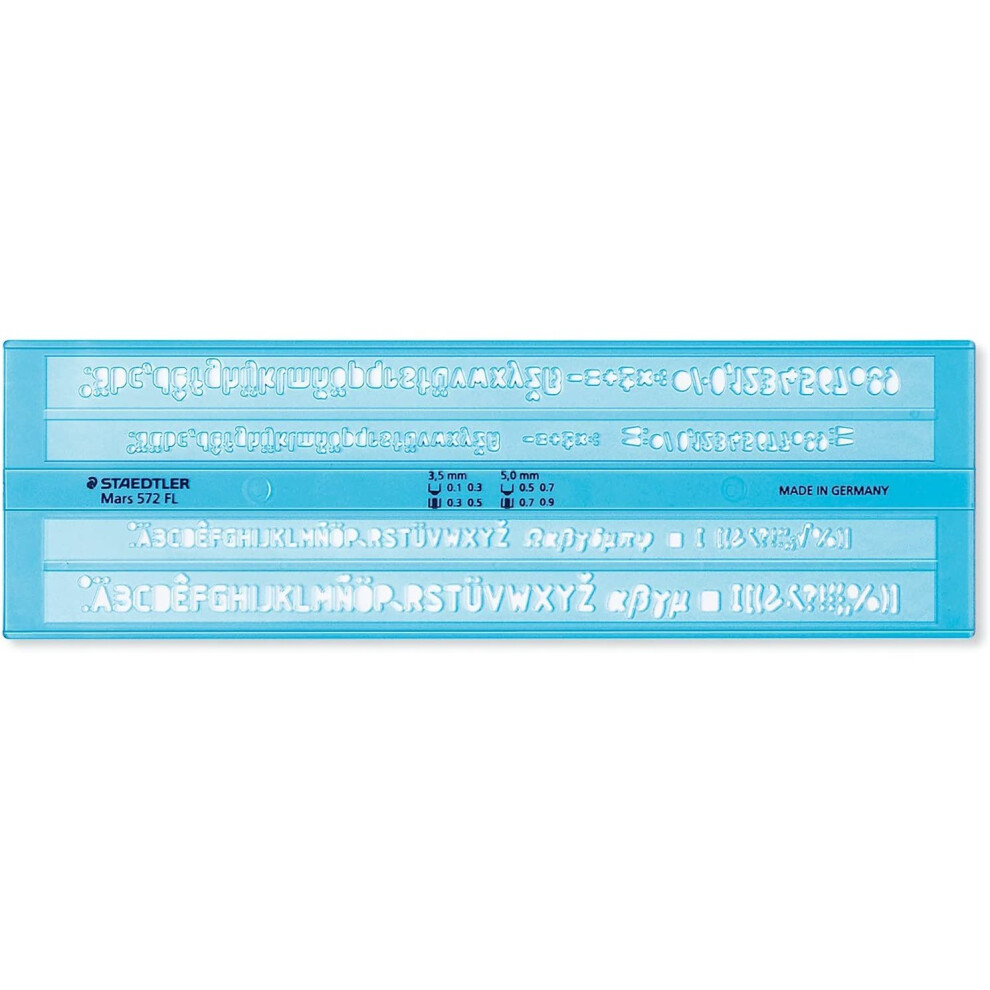 STAEDTLER 572 FL Mars Lettering Guide - Transparent Blue