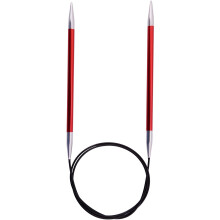 Knit Pro Zing: Fixed Circular Knitting Pins: 80cm x 2.5mm, Metal, 2.5
