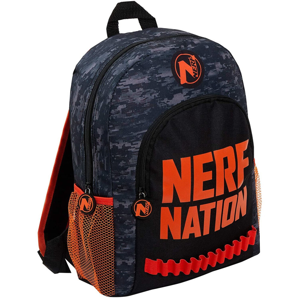 Boys Nerf Nation Backpack Kids Camouflage School Rucksack Lunch Book Travel Bag