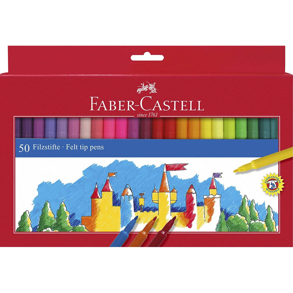 Faber-Castell Redline Fibre Tip Pens Box 50