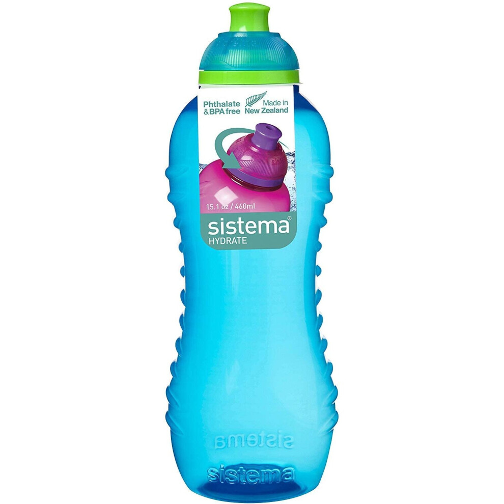 Sistema Twist 'n' Sip BPA Free Water Bottle, 460 ml - Blue