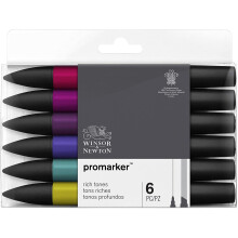 Winsor & Newton ProMarker, Rich Tones, Set of 6