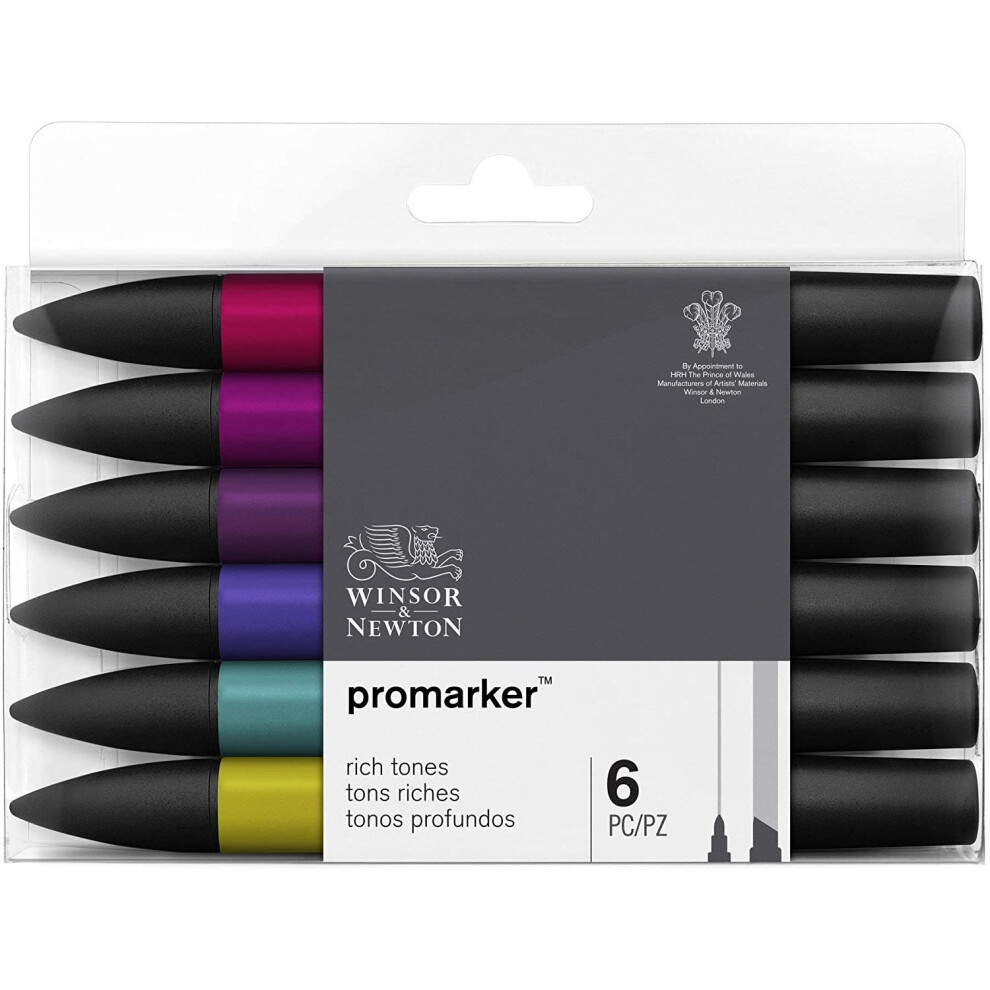 Winsor & Newton Promarker, Rich Tones, Set Of 6