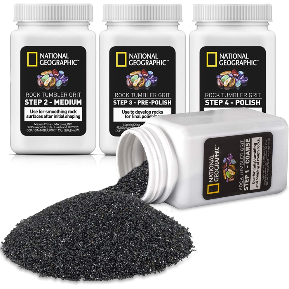 National Geographic Grit Refill For Rock Tumbler - Works With Lortone, Thumler And More