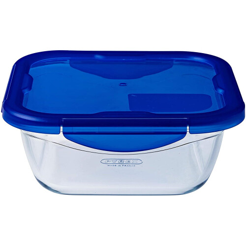 Pyrex Pyrex Food Storage Container, Blue, 21 x 21 x 8 cm