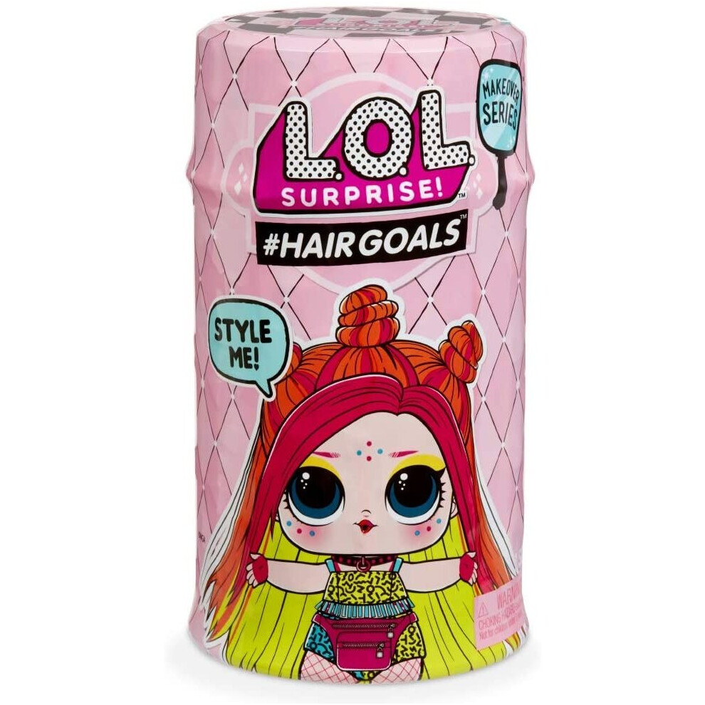 L.O.L. Surprise Hairgoals with Comb Hair, New Container and New Surprises , Assorted Models