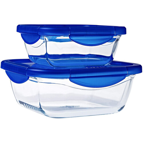 Pyrex Pyrex Food Storage Container, Blue, 21 x 21 x 8 cm 2