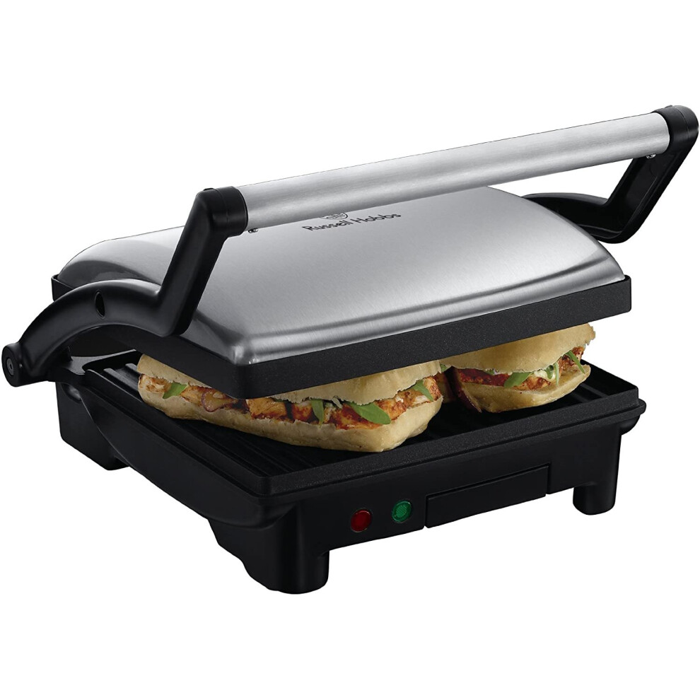 Russell Hobbs 3-in-1 Panini Press, Grill and Griddle 17888, Stainless Steel