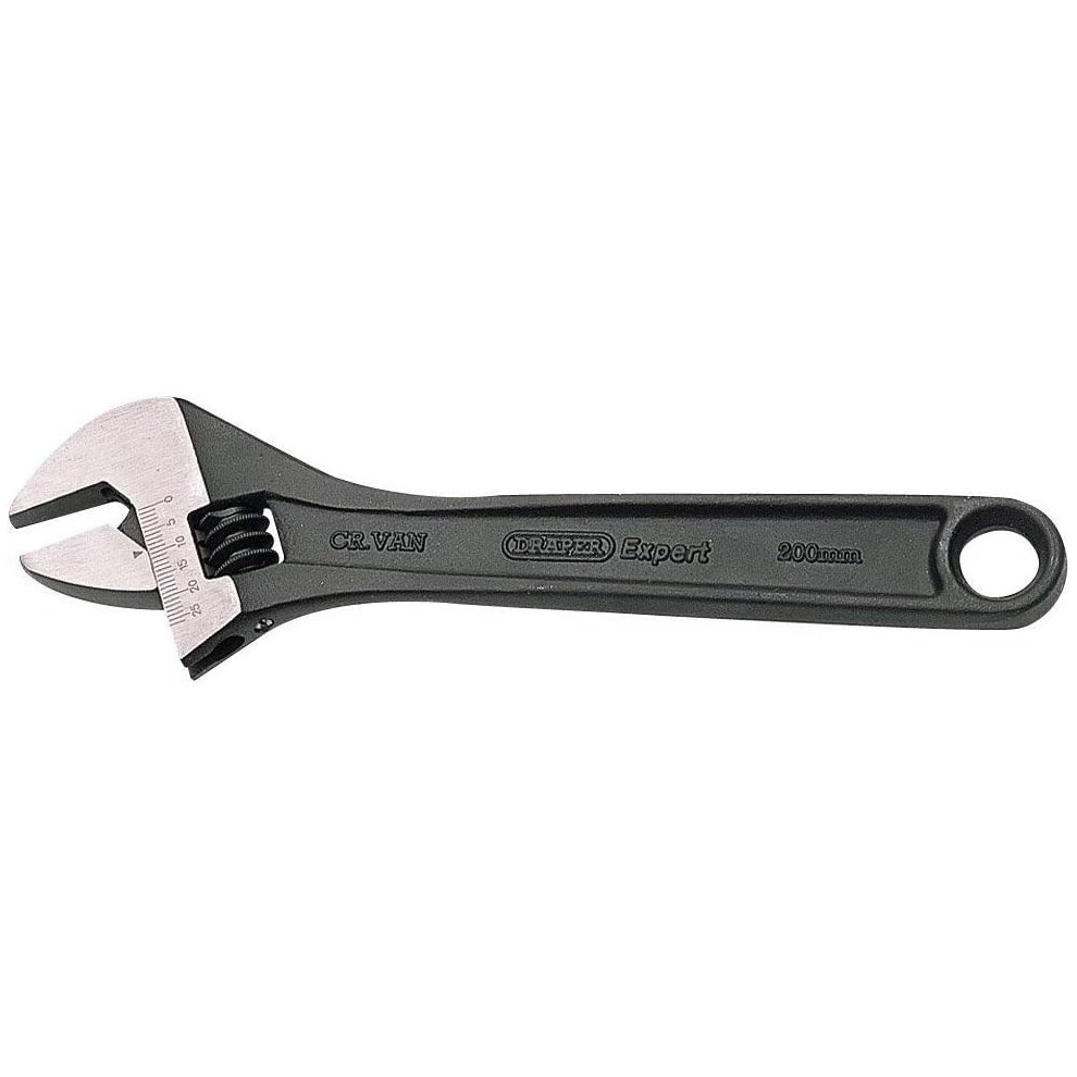 Draper 52680 Expert Crescent-Type Adjustable Wrench with Phosphate Finish  200 mm