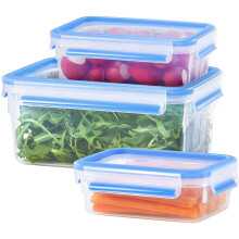 EMSA Set di 3 scatole alimentari Clip&Close 3D - 1/2,3/3,7 L - Plastica