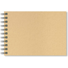 Artgecko Krafty Sketchbook (A5 Landscape) - 80 Pages (40 Sheets) 150gsm Acid Free White Cartridge Paper