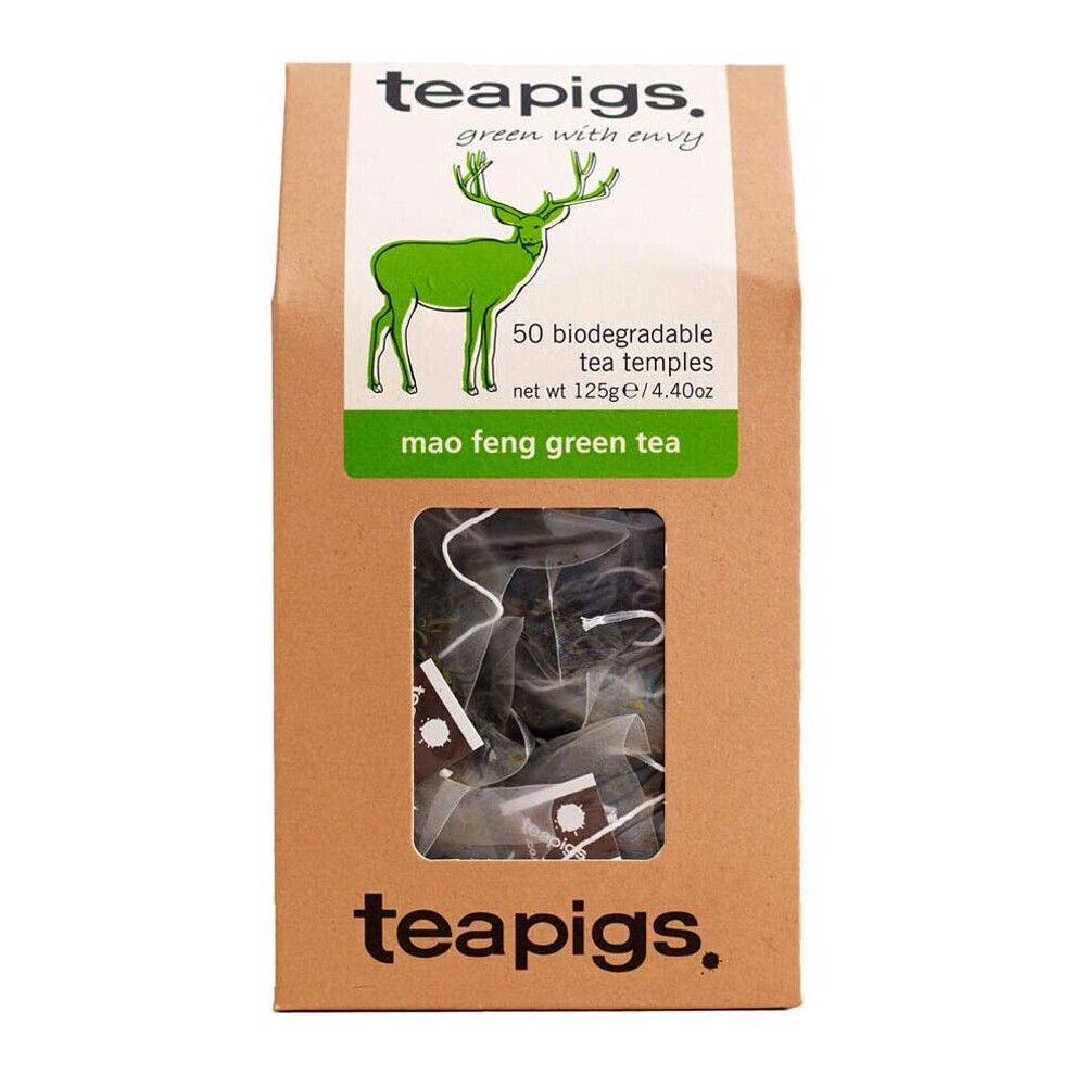 Tea Pigs Teapigs Mao Feng Tea Bags Made With Whole Leaves (1 Pack Of 50 Teabags) Green