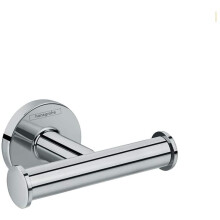 hansgrohe 41725000 Logis Universal Double Towel Hook Bathroom Accessories, Chrome
