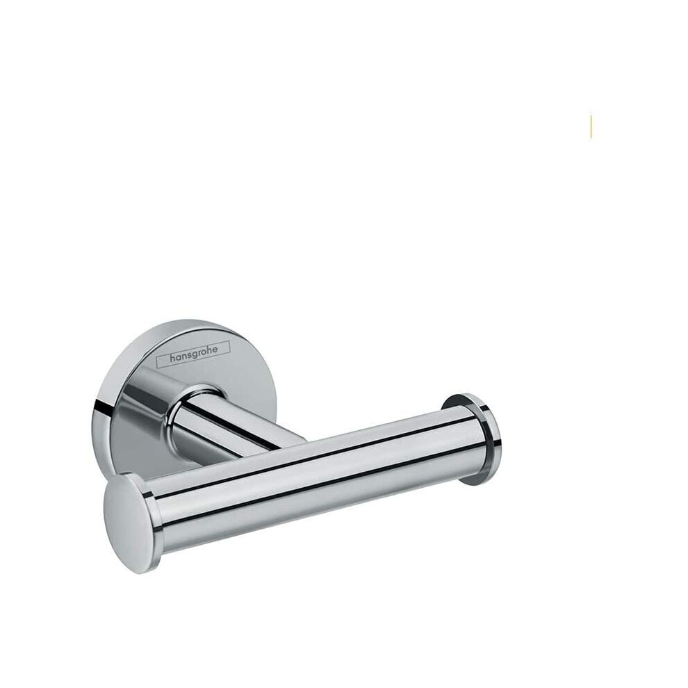 hansgrohe 41725000 Logis Universal Double Towel Hook Bathroom Accessories, Chrome