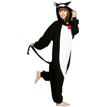 Everglamour 5055601171623 Onesie/Body Suit, Unisex-Adult, Black, X-Large